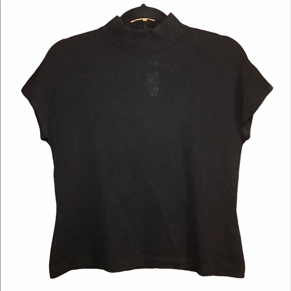 St. John collection black Small knit blouse top